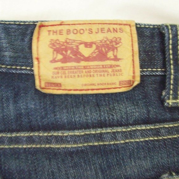 Boo's Jeans Boot Cut Mid Rise Dark Wash Women's Bl - Picture 2 of 4